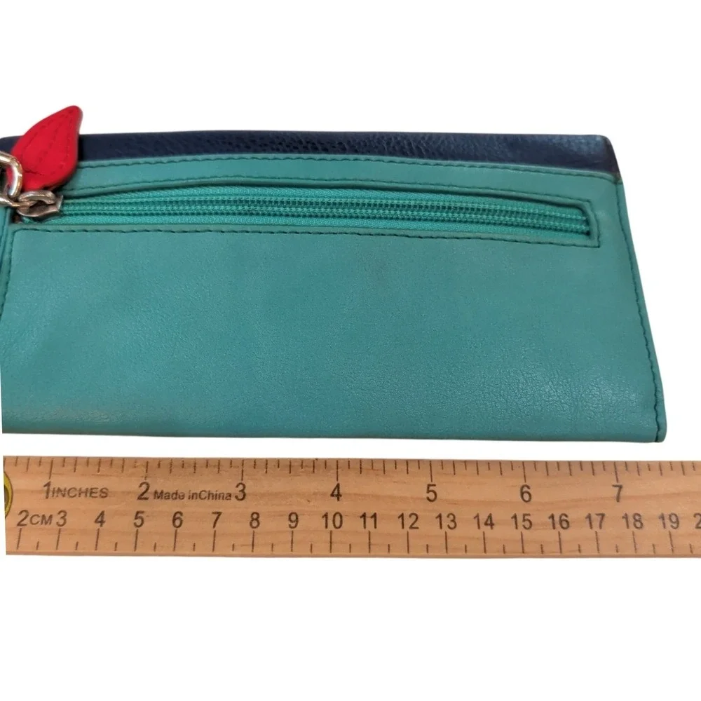 Relic By Fossil Women's Wallet Wristlet Multicolor Bicycle Floral Seasonal EUC
